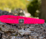 Hot Pink Macrame with Sterling Silver Global Zen Life Centerpiece