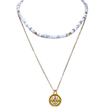 Global Zen Life Women's Signature White Diamond Gold Necklace